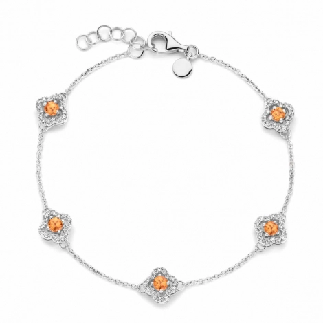 Bracelet saphir orange  et diamants - One More