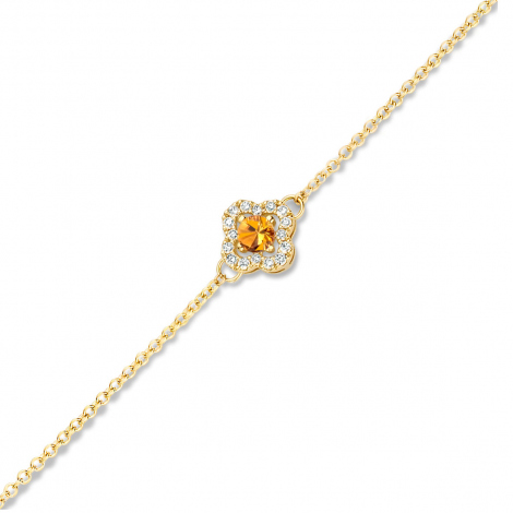 Bracelet Saphir Orange et Diamants Salina