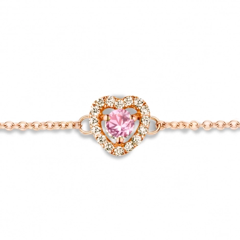 Bracelet Saphir rose et Diamants- One More 