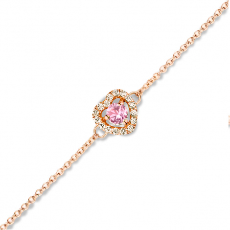 Bracelet Saphir rose et Diamants- One More 