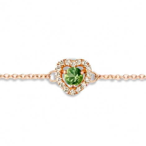 Bracelet Saphir Vert et Diamants- One More 