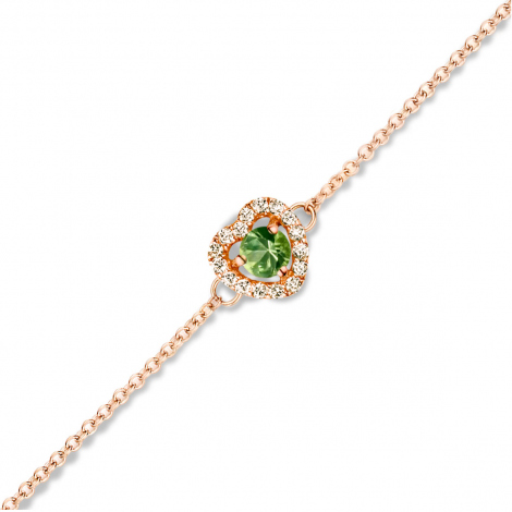 Bracelet Saphir Vert et Diamants- One More 
