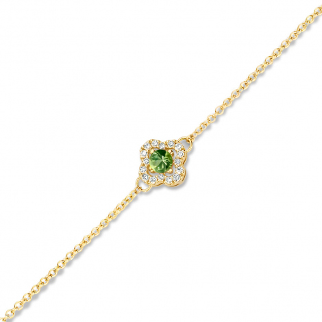 Bracelet Saphir Vert et Diamants Salina