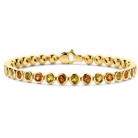 Bracelet Tennis Saphirs Orange et Jaune