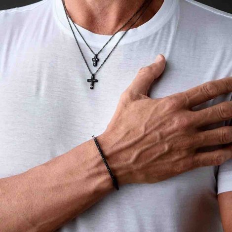 Bracelet Titane Noir - Mano J