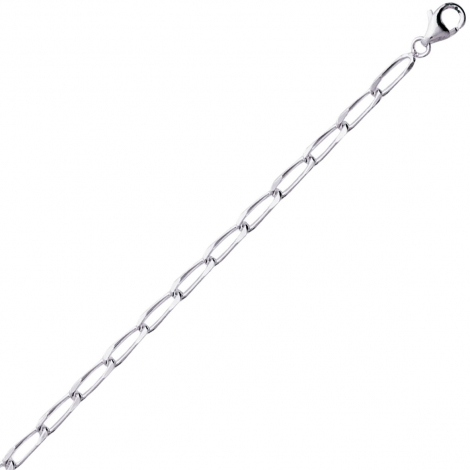 ANCIENNE GRANDE CHAÎNE ARGENT MASSIF MAILLE CHEVAL