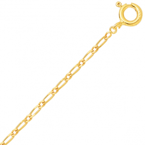Chaine en or 9 carats maille Alternée 1.4mm à combiner