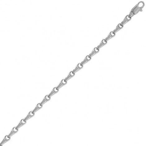 Chaine en or blanc Fantaisie 3mm