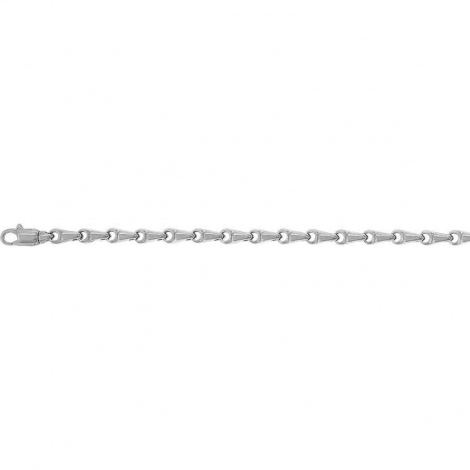 Chaine en or blanc Fantaisie 3mm