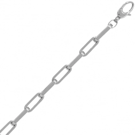 Chaine en or blanc Fantaisie 6mm