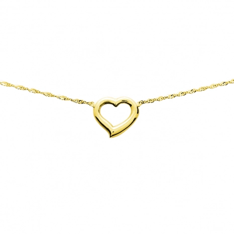 Chaine en or Fantaisie motif coeur