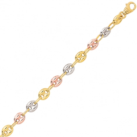 Chaine en or Grain de Caf 3.5 mm trois ors