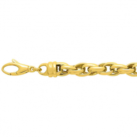 Chaine en or jaune Fantaisie 6mm