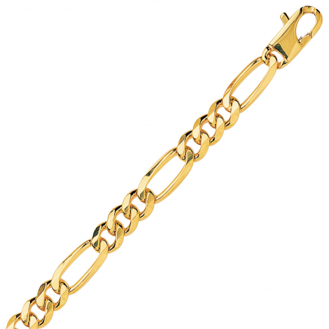 Chaine en or maille Alterne ultra-plate 7mm  combiner