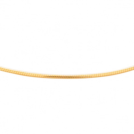 Collier or omga bicolore 1.5 mm