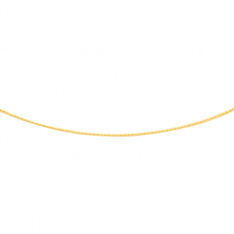Collier cable en or jaune