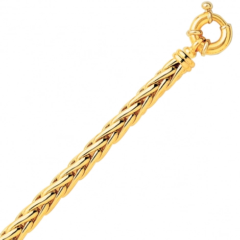 Chaine en or maille palmier 5 mm