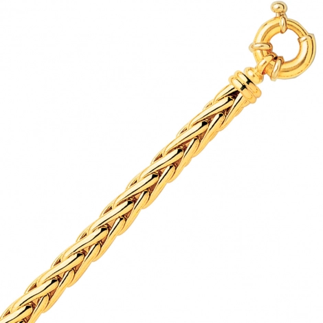 Chaine en or maille palmier 6 mm