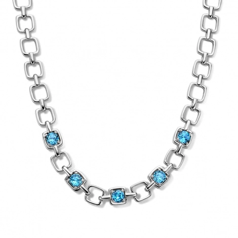 Collier Argent avec pierre bleue - Naiomy
