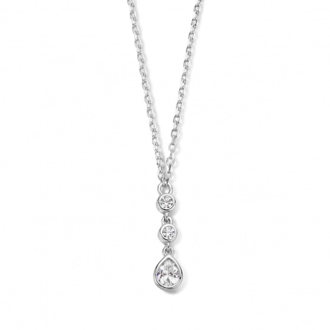 Chane et pendentif Argent serti de Zirconium - Naiomy