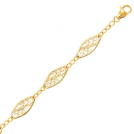 Chaine or motif Filigranes