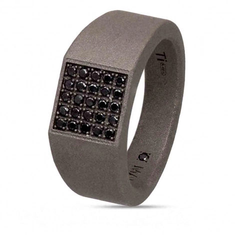 Chevalire Mano J - Diamants Noirs - Titane