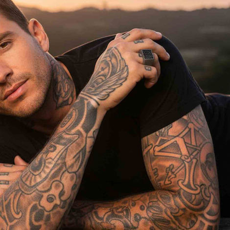 Chevalire Mano J - Diamants Noirs - Titane