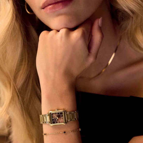 Cluse Angl�e Watch Steel - Brown - Gold Colour 