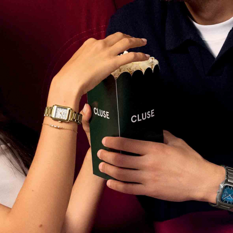 Cluse Angl�e Watch Steel - White - Gold Colour