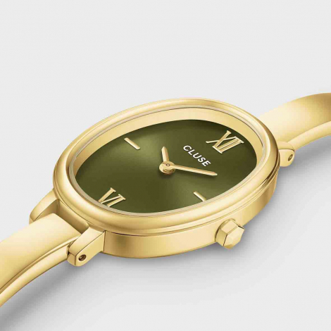 Cluse L'Ovale - Olive  - Gold Colour