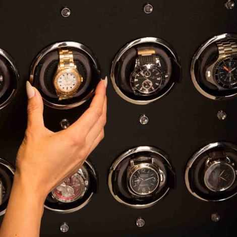 Coffre fort Montre et bijoux Wolf 1834 - ATLAS 16 Piece Winder Safe- Vert dor