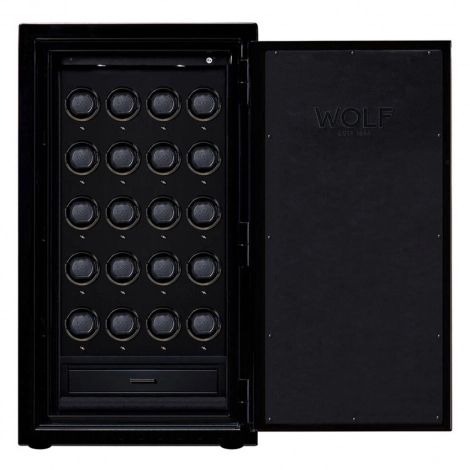 Coffre fort Montre et bijoux Wolf 1834 - ATLAS 20 Piece Winder Safe - Onyx/Bronze