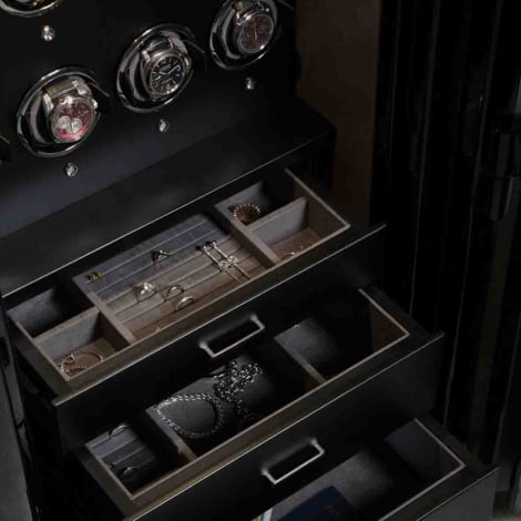 Coffre fort Montre et bijoux Wolf 1834 - ATLAS 4 Piece Winder Safe - Vert dor
