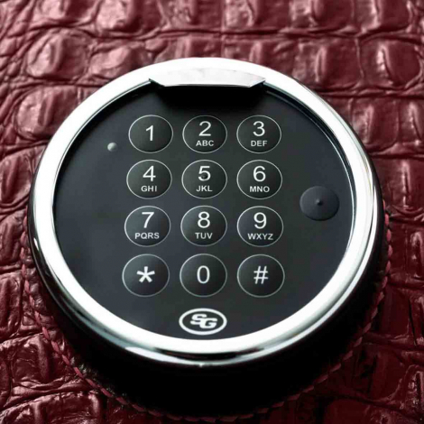 Coffre fort Montre et bijoux Wolf 1834 - CHURCHILL 12 Piece Winder Safe - Croco Bordeaux