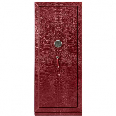 Coffre fort Montre et bijoux Wolf 1834 - CHURCHILL 12 Piece Winder Safe - Croco Bordeaux