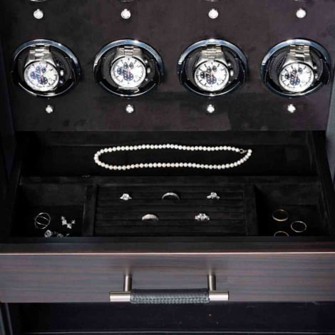 Coffre fort Montre et bijoux Wolf 1834 - CHURCHILL 24 Piece Winder Safe - Noir bne