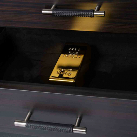 Coffre fort Montre et bijoux Wolf 1834 - CHURCHILL 24 Piece Winder Safe - Noir bne