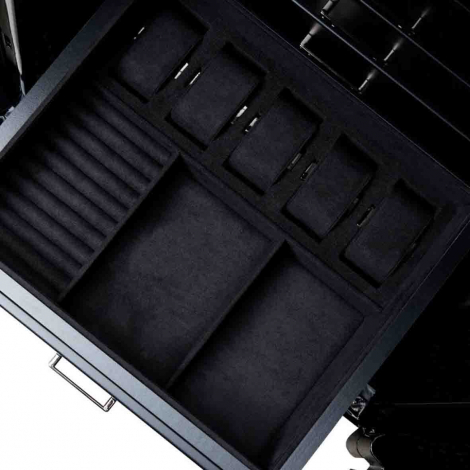 Coffre Montre et bijoux Wolf 1834 -ATLAS 8 Pcs Winder Safe - Onyx/Bronze