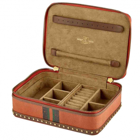 Coffret  Bijoux de voyage Wolf 1834 - Ida Travel Zip Jewellery Case - Orange