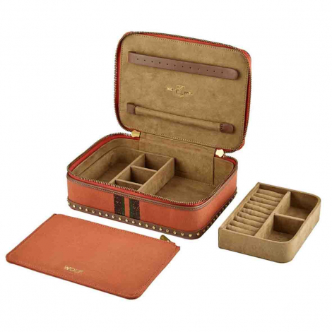 Coffret  Bijoux de voyage Wolf 1834 - Ida Travel Zip Jewellery Case - Orange
