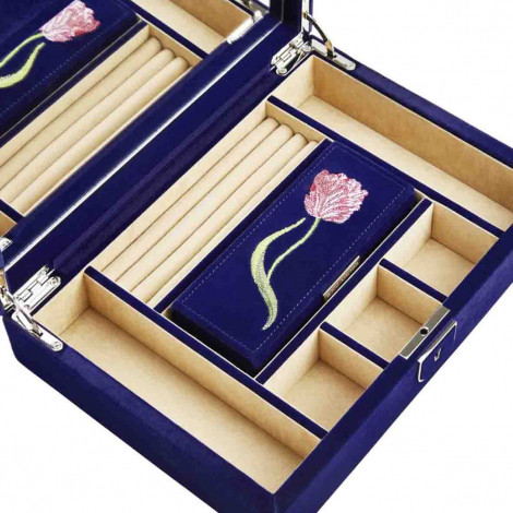  Coffret  Bijoux - Royal Asscher Medium Jewellery Box - Blue