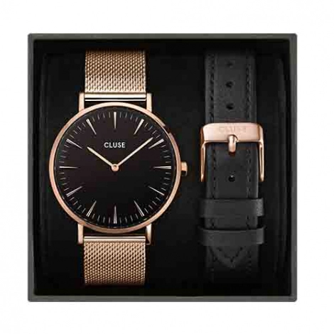 Coffret Cluse Boho Chic Mesh Rose Gold/Black