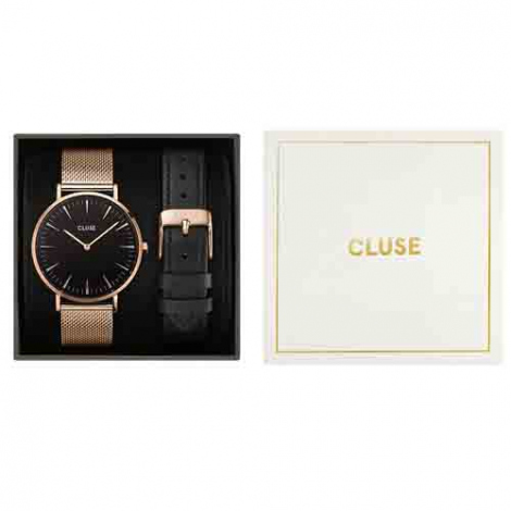 Coffret Cluse Boho Chic Mesh Rose Gold/Black