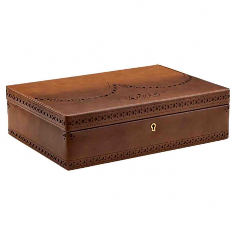 Coffret de Montre Brogue 10 pieces Watch Box -  Wolf 1834 - Marron Brun