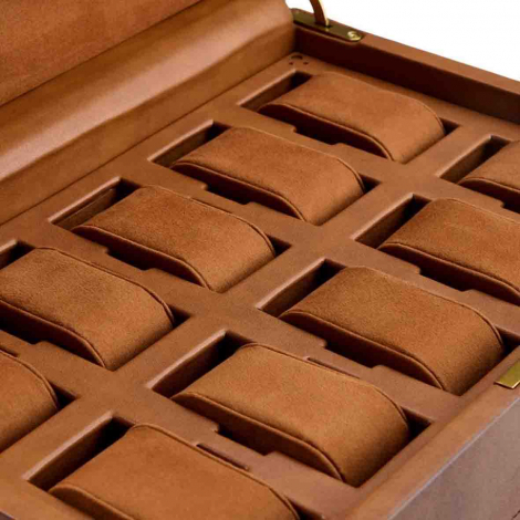 Coffret de Montre Brogue 10 pieces Watch Box -  Wolf 1834 - Marron Brun