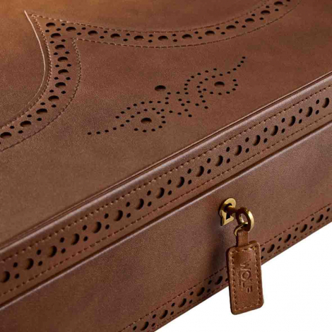 Coffret de Montre Brogue 10 pieces Watch Box -  Wolf 1834 - Marron Brun
