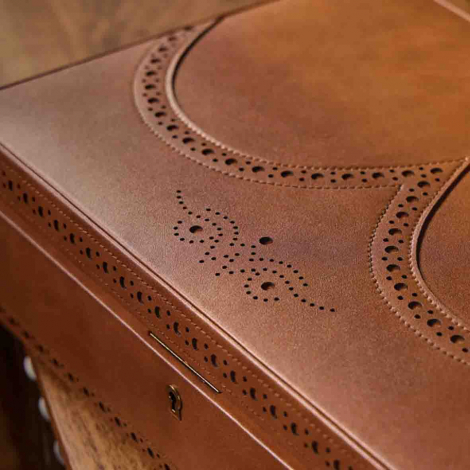 Coffret de Montre Brogue 10 pieces Watch Box -  Wolf 1834 - Marron Brun