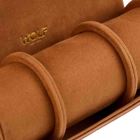 Coffret de Montre Brogue Triple Watch Roll -  Wolf 1834 - Marron Brun
