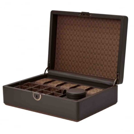 Coffret de montres- Earth 5 Piece Watch Box with Storage Wolf 1834 - Coffee