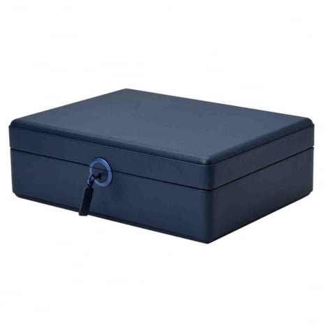 Coffret de montres- Earth 5 Piece Watch Box with Storage Wolf 1834 -Midnight blue